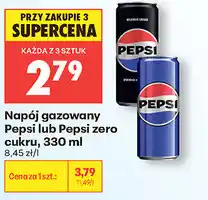 Biedronka Napój gazowany Pepsi lub Pepsi zero cukru oferta