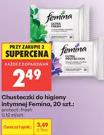 Biedronka Chusteczki do higieny intymnej Femina oferta
