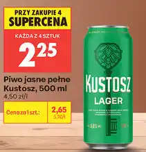 Biedronka Piwo jasne pełne Kustosz oferta