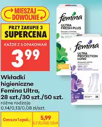 Biedronka Wkładki higieniczne Femina Ultra, 28 szt./30 szt./50 szt oferta
