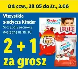 Lidl Wszystkie słodycze Kinder oferta