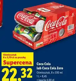 Lidl Coca Cola lub Coca Cola Zero Ośmiosztuk oferta