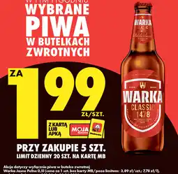 Biedronka Wybrane piwa w butelkach zwrotnych oferta