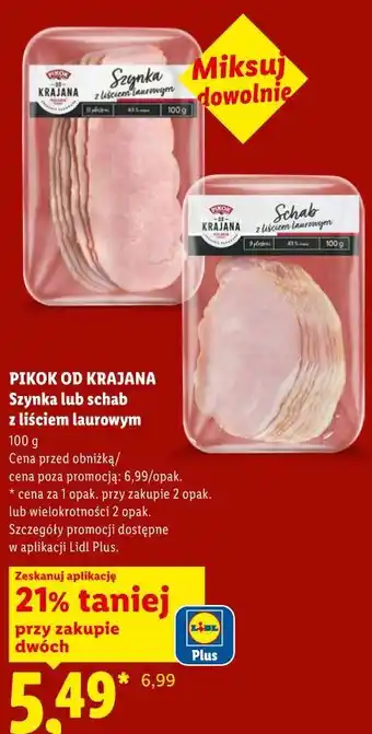 Lidl PIKOK OD KRAJANA Szynka lub schab z liściem laurowym oferta
