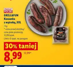 Lidl GRILL&FUN Kaszanka z wątrobą, XXL oferta