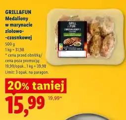 Lidl GRILL&FUN Medaliony w marynacie ziołowo-czosnkowej oferta