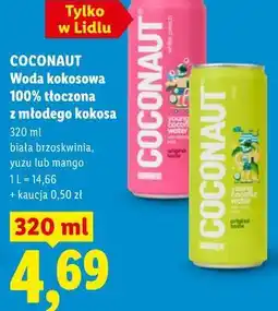 Lidl Coconaut Woda kokosowa 100% tłoczona z młodego kokosa oferta