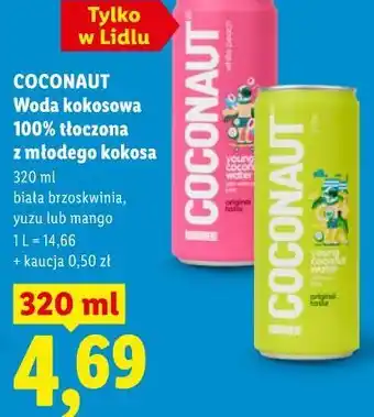 Lidl Coconaut Woda kokosowa 100% tłoczona z młodego kokosa oferta