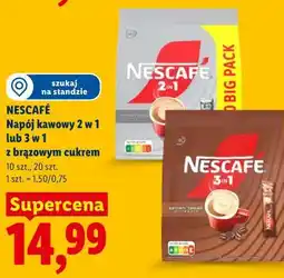 Lidl NESCAFÉ Napój kawowy 2 w 1 lub 3 w 1 z brązowym cukrem oferta