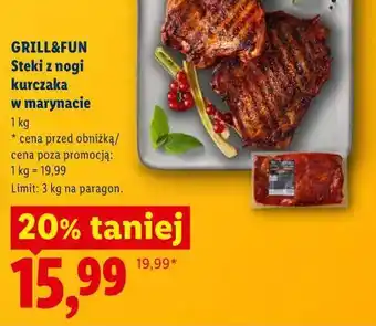 Lidl GRILL&FUN Steki z nogi kurczaka w marynacie oferta