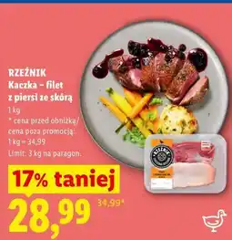 Lidl Rzeźnik Kaczka - filet z piersi ze skórą oferta