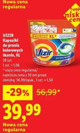 Lidl VIZIR Kapsułki do prania kolorowych tkanin, XL oferta