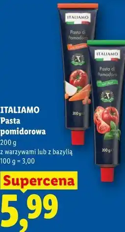 Lidl ITALIAMO Pasta pomidorowa oferta
