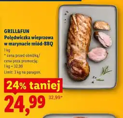 Lidl GRILL&FUN Polędwiczka wieprzowa w marynacie miód-BBQ oferta