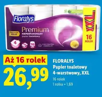 Lidl Floralys Papier toaletowy 4-warstwowy, XXL oferta