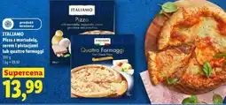 Lidl ITALIAMO Pizza z mortadelą, serem i pistacjami lub quattro formaggi oferta