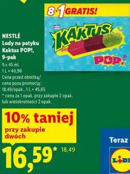Lidl Nestlé Lody na patyku Kaktus POP!, 9-pak oferta