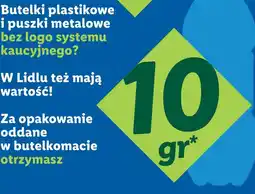 Lidl Butelki plastikowe i puszki metalowe bez logo systemu kaucyjnego oferta