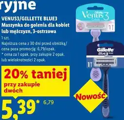 Lidl VENUS3/GILLETTE BLUE3 Maszynka do golenia dla kobiet lub mężczyzn, 3-ostrzowa oferta