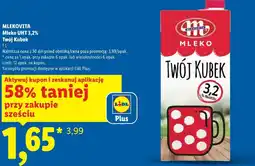 Lidl Mlekovita Mleko UHT 3,2% Twój Kubek oferta