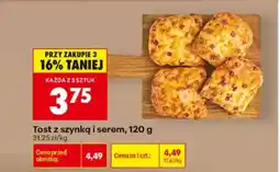 Biedronka Tost z szynką i serem oferta