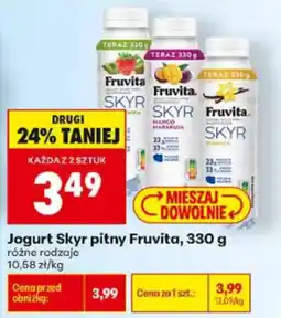 Biedronka Jogurt Skyr pitny Fruvita oferta