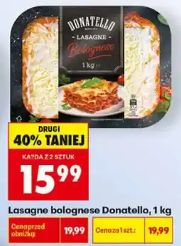 Biedronka Lasagne bolognese Donatello oferta