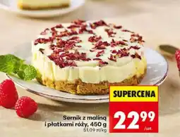 Biedronka Sernik z maliną i płatkami róży oferta