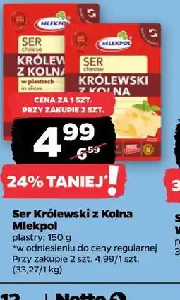 Netto Ser Królewski z Kolna Mlekpol oferta