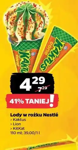 Netto Lody w rożku Nestlé Kaktus / Lion / KitKat oferta