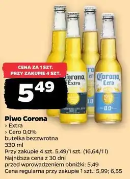 Netto Piwo Corona Extra / Cero 0,0% oferta