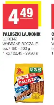 Spar Paluszki klasyczne Lajkonik oferta