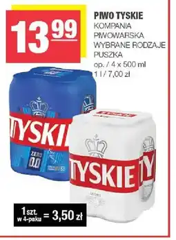Spar Piwo bezalkoholowe Tyskie Zero 0.0 4-pak oferta