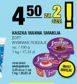 Spar Kaszka manna Smakija Zott oferta