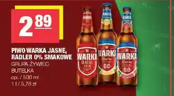 Spar Piwo bezalkoholowe Warka Radler 0% smakowe oferta