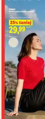 Lidl Sweter ażurowy damski z bawełny Esmara oferta