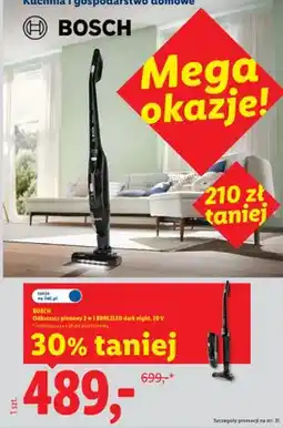 Lidl Odkurzacz pionowy 2 w 1 Bosch BBHL2LED dark night 20V oferta