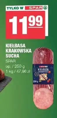 Spar Kiełbasa krakowska sucha SPAR oferta