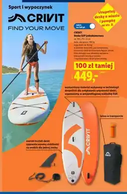 Lidl Deska SUP jednokomorowa CRIVIT 305x79x12cm oferta