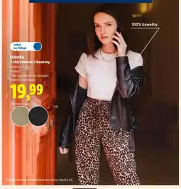 Lidl T-shirt damski z bawełny 100% ESMARA oferta