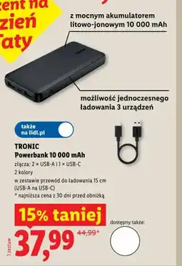 Lidl Powerbank 10 000mAh TRONIC oferta