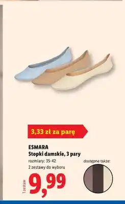 Lidl Stopki damskie Esmara 3-pak oferta