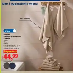 Lidl Komplet 6 ręczników frotté z bawełny LIVARNO oferta