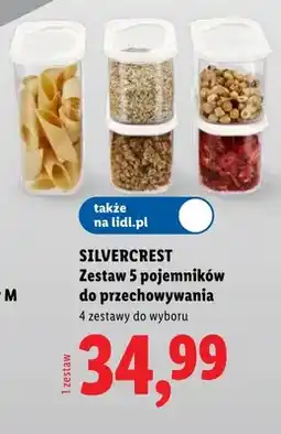 Lidl Zestaw 5 pojemników do przechowywania SILVERCREST oferta