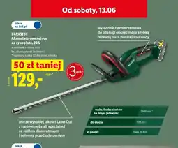 Lidl Akumulatorowe nożyce do żywopłotu PARKSIDE 20V oferta