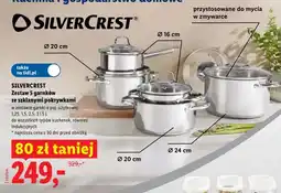 Lidl Zestaw 5 garnków ze szklanymi pokrywkami SILVERCREST oferta