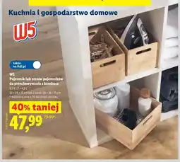 Lidl Pojemnik do przechowywania z bambusa W5 9,5l 32x24x15cm oferta