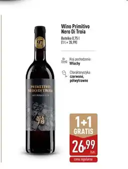 ALDI Wino Primitivo Nero Di Troia czerwone półwytrawne Włochy oferta