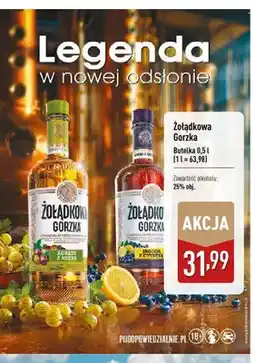 ALDI Wódka smakowa Żołądkowa Gorzka Agrest z miętą oferta