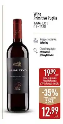 ALDI Wino Primitivo Puglia oferta